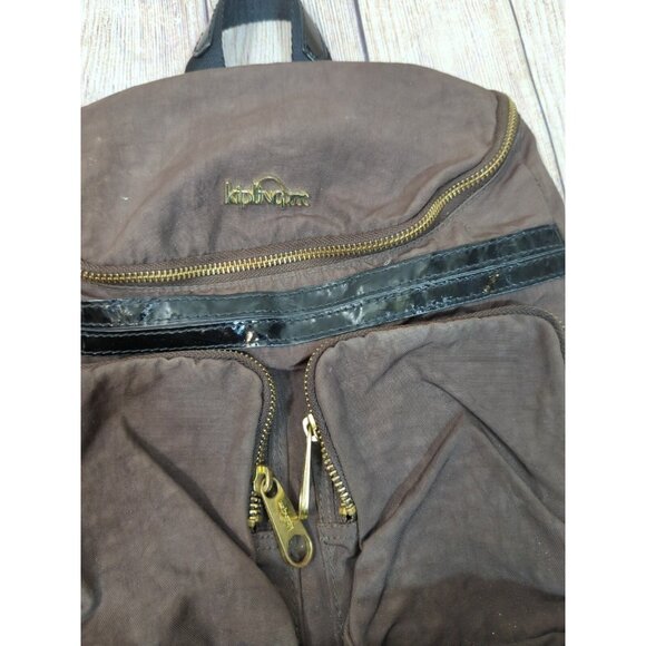 Kipling Women's  Small Brown Backpack Durable Shoulder Straps Top Handle - Picture 4 of 14